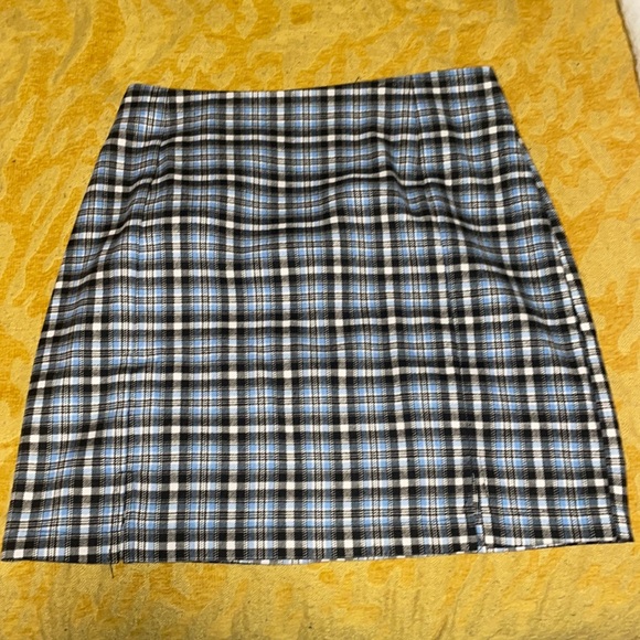 Eyeshadow Dresses & Skirts - EyeShadow Blue Plaid Mini Skirt